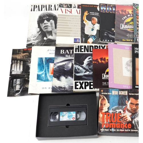 2311 - Film and TV memorabilia including Batman, Jurasic Park, Clockwork Orange VHS, Jaws by Peter Benchley... 