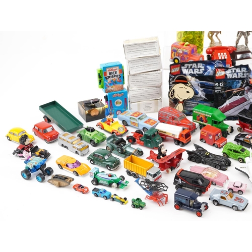 1257 - Vintage and later toys and advertising items including diecast vehicles, DC action figures and Star ... 