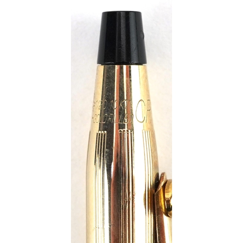 1450 - A Cross gold plated pen and propelling pencil, made in the USA, boxed.