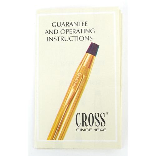 1450 - A Cross gold plated pen and propelling pencil, made in the USA, boxed.