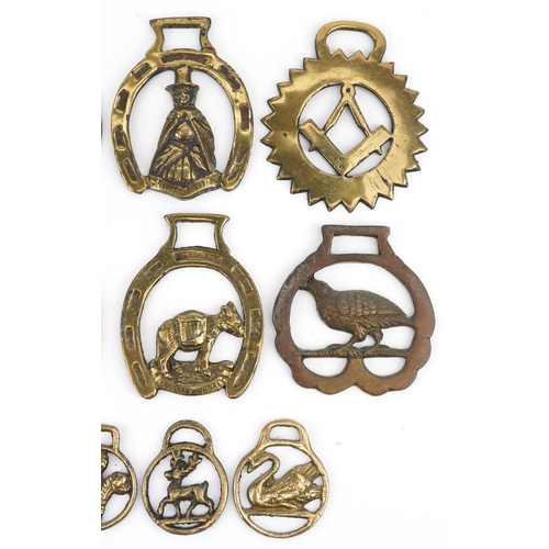 1451 - A collection of Victorian and later horse brasses.