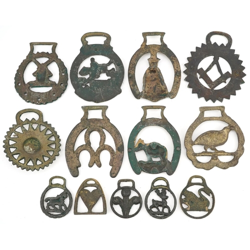 1451 - A collection of Victorian and later horse brasses.