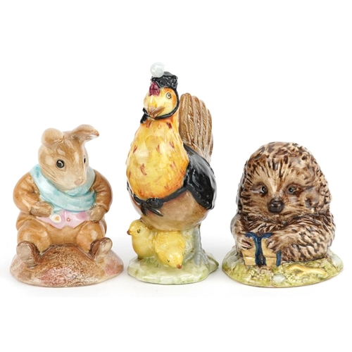 1183 - Three Beswick Beatrix Potter figures comprising Sally Henny Penny, Old Mr. Pricklepin and Old Mr. Bo... 