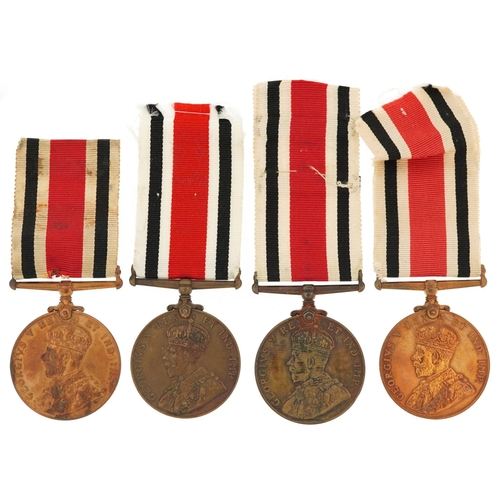 2437 - Four British military Special Constabulary Long Service medals awarded to Frank Straman, Harry P Coo... 