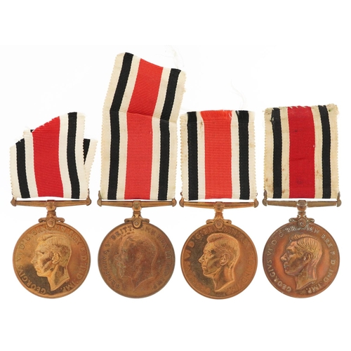 2438 - Four British military Special Constabulary Long Service medals awarded to Benjamin Wickens, Cecil F.... 