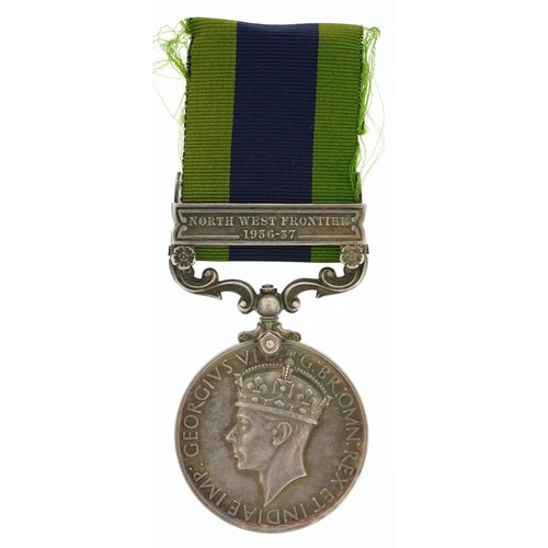 2396 - A British military George VI medal with North West Frontier 1936-37 bar awarded to 2322395 SGLN.P.HU... 