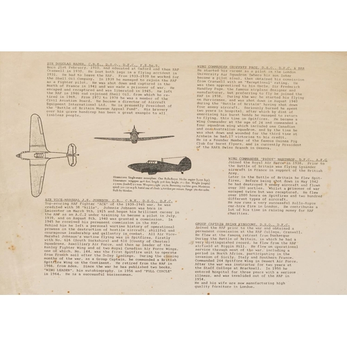 2605 - 'In Memory of the Few', a framed limited edition print of a Supermarine Spitfire signed by ten Battl... 