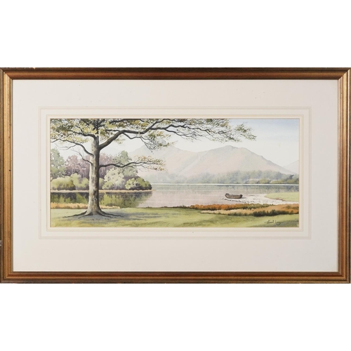 3428 - Stuart Long - May Morning, Derwent, 20th century British school watercolour landscape on paper, sign... 