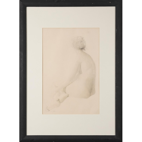 3426 - David Aitchison - No. 7 Seated Female Nude, 20th century British School, pencil on paper, signed low... 