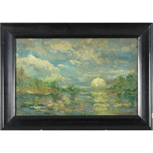 3433 - Thomas O'Donnell - Impressionist landscape, 20th century British School, indistinctly signed lower r... 