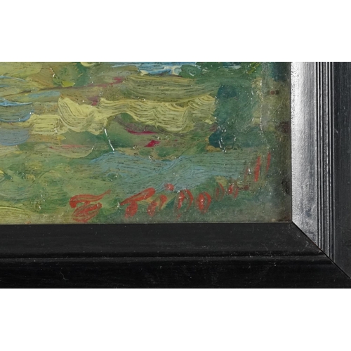 3433 - Thomas O'Donnell - Impressionist landscape, 20th century British School, indistinctly signed lower r... 