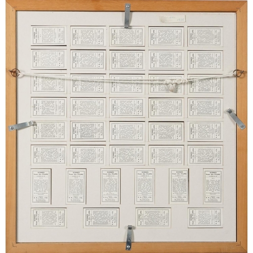 2324 - Two glazed displays of cigarette cards comprising John Player & Sons Footballers and R & J Hill Scen... 