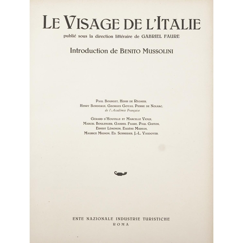 2371 - Faure, Gabriel. Le Visage de l'Italie - Introduction de Mussolini, published in 1934, inner page ann... 