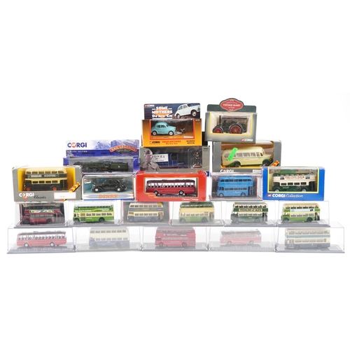 1301 - A large collection of Corgi diecast collector's vehicles, some with boxes.