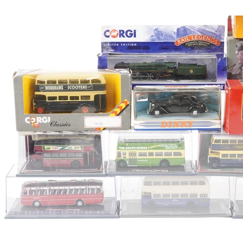 1301 - A large collection of Corgi diecast collector's vehicles, some with boxes.