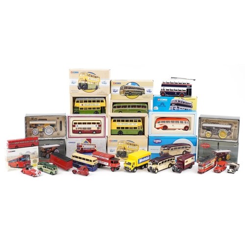 1301 - A large collection of Corgi diecast collector's vehicles, some with boxes.