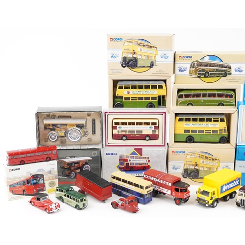 1301 - A large collection of Corgi diecast collector's vehicles, some with boxes.