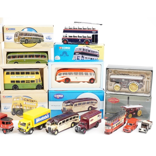 1301 - A large collection of Corgi diecast collector's vehicles, some with boxes.