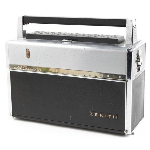 2019 - A Zenith 'Royal 1000D' all transistor transoceanic portable receiver finished in chrome and black le... 