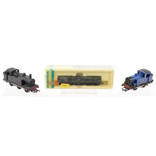 1266 - A collection of railway locomotives including Hornby R052, Tri-ang R52 and a Minitrix 12024 with box... 