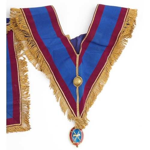 2317 - Masonic regalia including jewels and aprons.