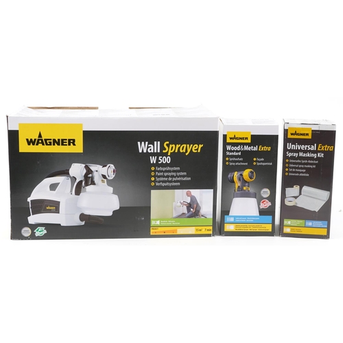 1537 - An as new Wagner wall sprayer W500, Wood & Metal Extra and Universal Extra, with boxes.