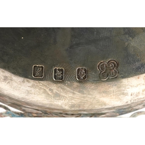 400 - George Edward & Sons, a Scottish silver three footed bonbon dish with pierced foliate decoration, Gl... 