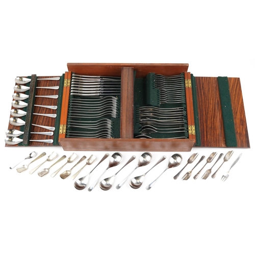 1168 - A mid century canteen of Old Hall stainless steel cutlery.