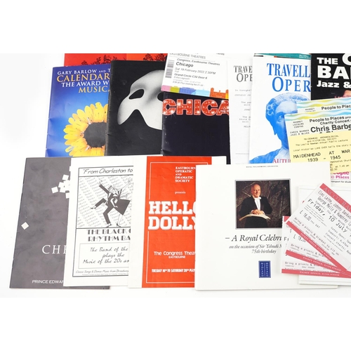 2299 - A collection of 1960s and later theatre programmes, one signed by Chris Barber, including The Philha... 