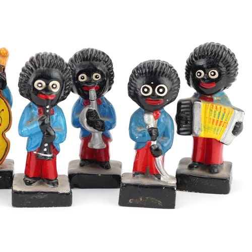 1230 - A group of eight Robertson's Golly musician figures.