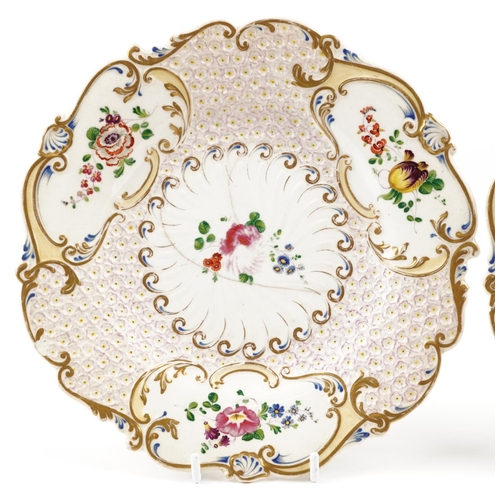 209 - Two H & R Daniel 'Mayflower' desert plates circa 1828, one pattern 1672, the other 4632, 22cm in dia... 