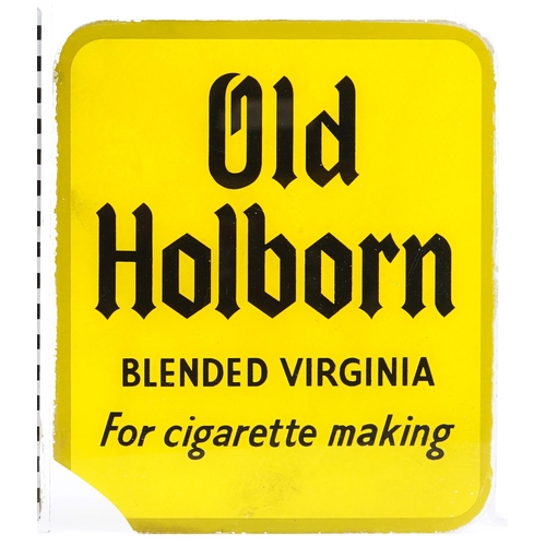 1462 - An Old Holborn glass advertising sign, 25cm x 22cm together with a Bon, coffee & chicory essence gla... 