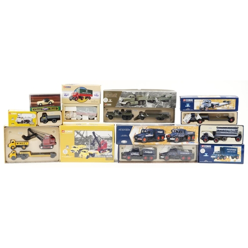 1311 - A collection of Corgi Classics transport vehicles including Thames Trader Box Van, Bedford S Tipper ... 