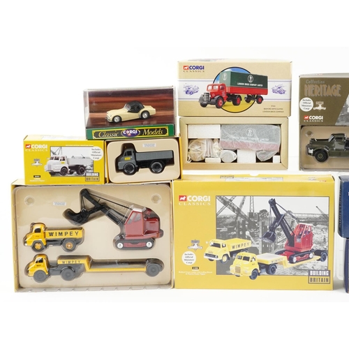 1311 - A collection of Corgi Classics transport vehicles including Thames Trader Box Van, Bedford S Tipper ... 