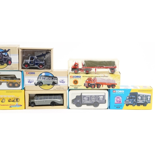 1311 - A collection of Corgi Classics transport vehicles including Thames Trader Box Van, Bedford S Tipper ... 