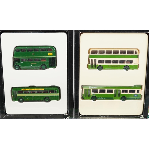 1248 - Four Exclusive First Editions bus sets with boxes including Greenline and Last Days of Southdown gif... 