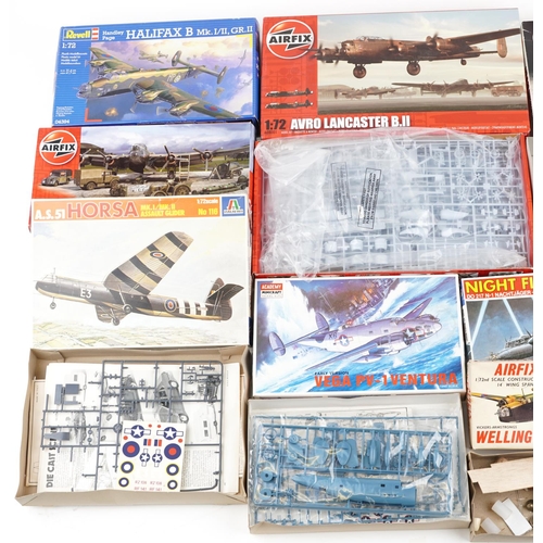 1327 - A collection of vintage model kits with boxes including Airfix and Academy.