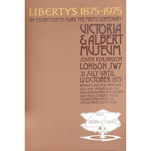 2287 - Liberty's 1875-1975, An Exhibition to Mark the Firm's Centenary, Victoria & Albert Museum poster, 76... 