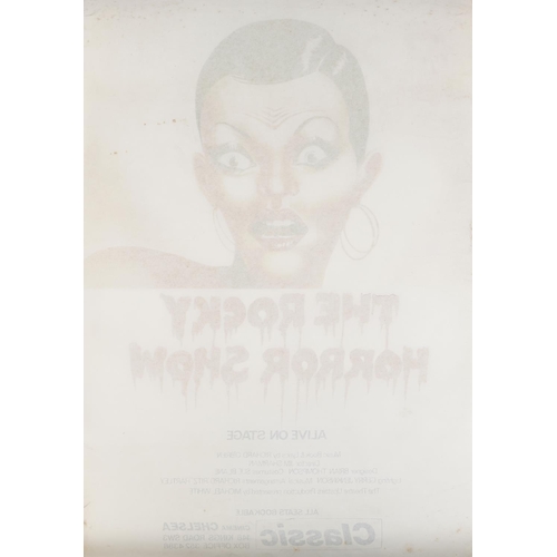 2288 - The Rocky Horror Show, Alive on Stage, colour lithograph advertising poster, 76cm x 51cm.