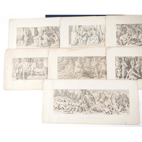 3694 - Daniel Maclise R.A. (1806-1870) - A group of seven Norman Conquest prints, all 12cm x 41cm