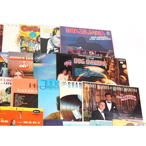 2025 - A collection of vinyl LP records to include Neil Diamond, Barry Manilow, Johnnie Mathis, The Carpent... 