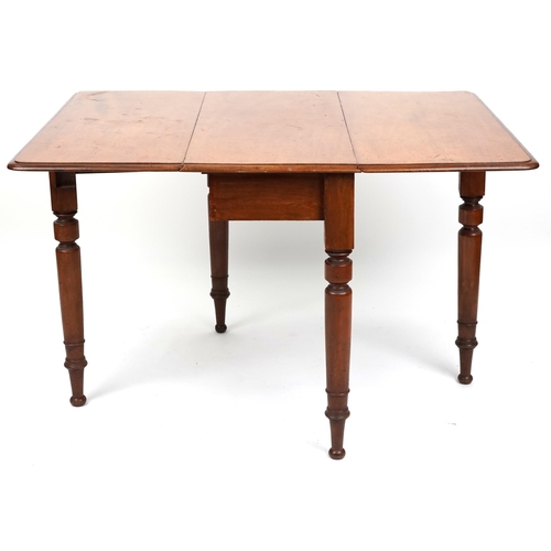 1050 - A Victorian mahogany drop flap Pembroke table, 70cm H x 113cm W x 89cm D.