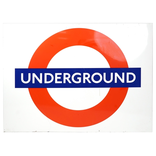 376A - A large London Underground enamel sign, circa 1980, 130cm x 174cm.