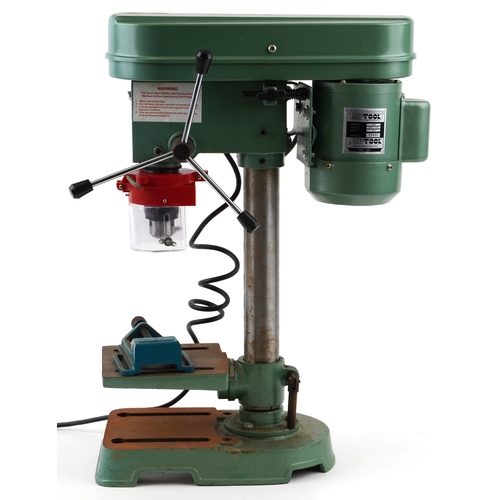 1466 - A NuTool drill press, serial number 17921, circa 1995, finished in green, 58cm high (untested).