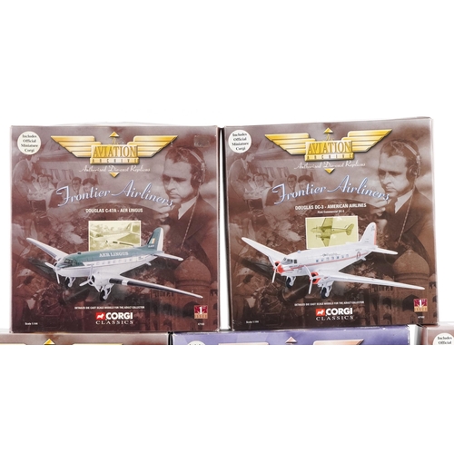 1321 - A collection of Corgi The Aviation Archive diecast model aeroplanes including Douglas C-47A and Boei... 