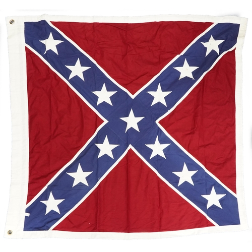 2531 - A military interest Confederate Civil War style flag by The Ruffin Flag Company, 130cm x 130cm.