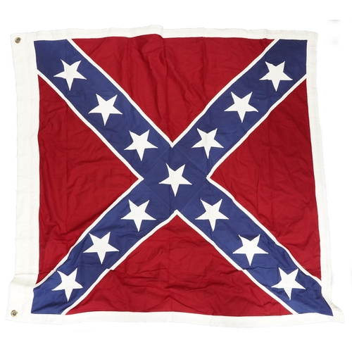 2531 - A military interest Confederate Civil War style flag by The Ruffin Flag Company, 130cm x 130cm.