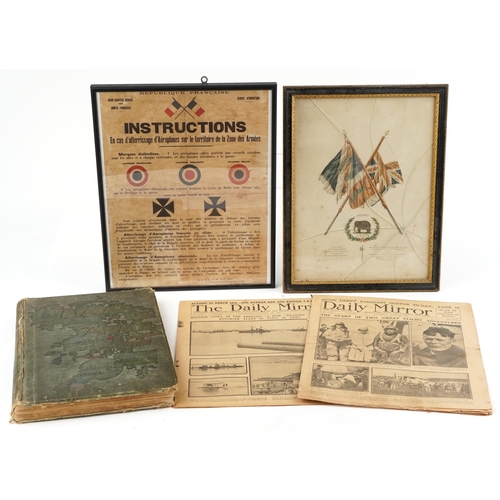 2539 - Militaria including Navy & Army Illustrated, 74th Highlanders picture, German instruction sheet and ... 