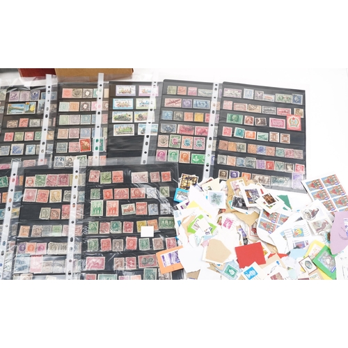 2250 - 19th century and later British and world stamps set out in stock sheets to include Iran, USA and Ind... 