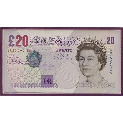 2197 - A Millennium twenty pound banknote, the serial number corresponding with the year, the corresponding... 